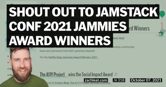 Shout out to Jamstack Conf 2021 Jammies Award Winners