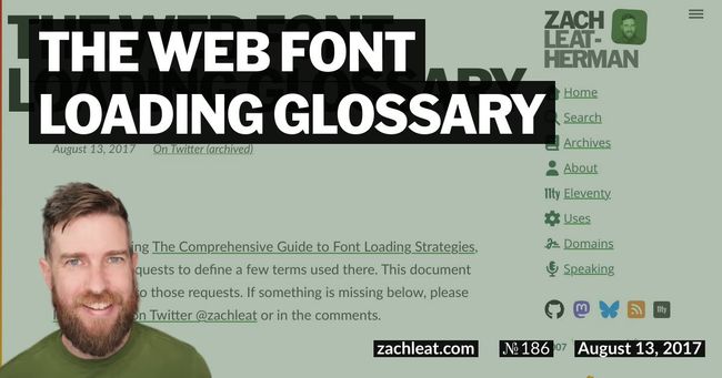 The Web Font Loading Glossary