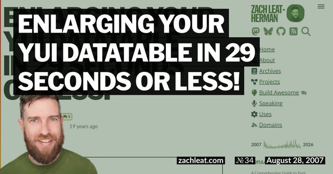 Enlarging your YUI DataTable in 29 Seconds or Less!