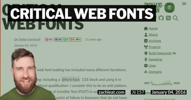 Critical Web Fonts