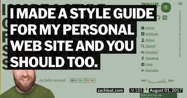 I made a style guide for my personal web site and you should too.