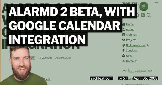 ALARMd 2 Beta, with Google Calendar Integration