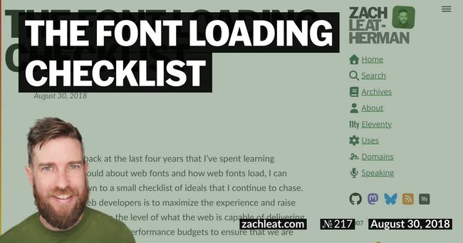 The Font Loading Checklist