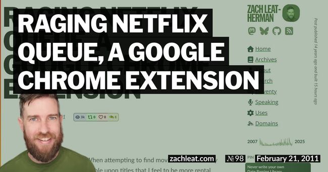 Raging Netflix Queue, a Google Chrome Extension
