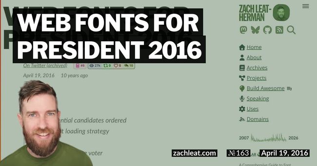 Web Fonts for President 2016