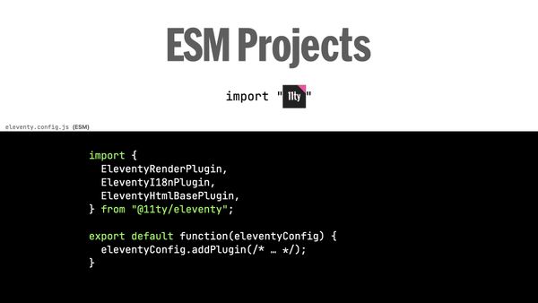 Use import {} from "@11ty/eleventy" as normal. Change module.exports = to export.default