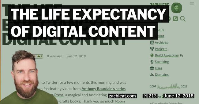 The Life Expectancy of Digital Content