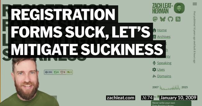 Registration Forms Suck, Let’s Mitigate Suckiness