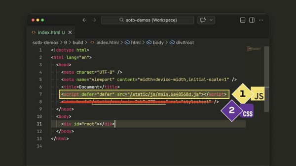 index.html with the stylesheet link crossed out