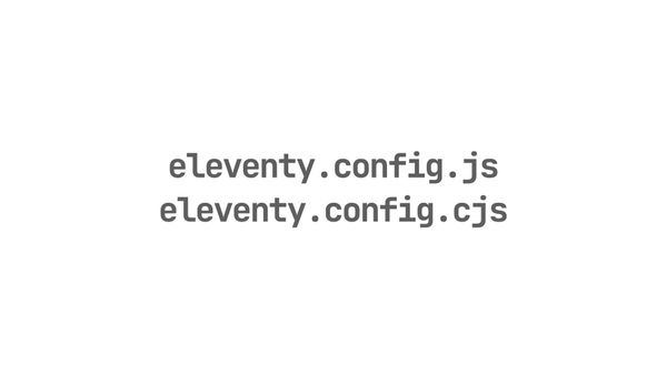 Added default config file names eleventy.config.js and eleventy.config.cjs