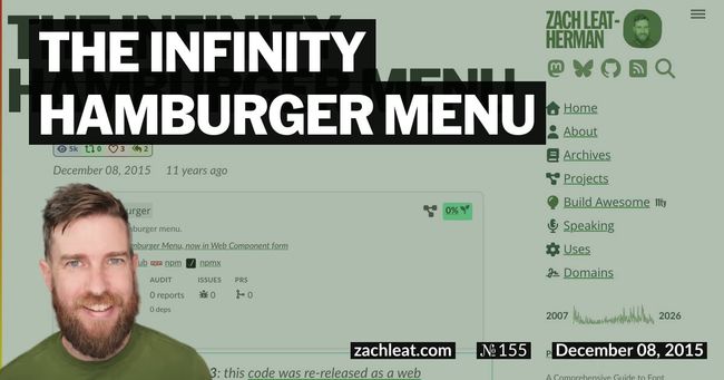 The Infinity Hamburger Menu