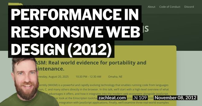 Performance in Responsive Web Design (2012)