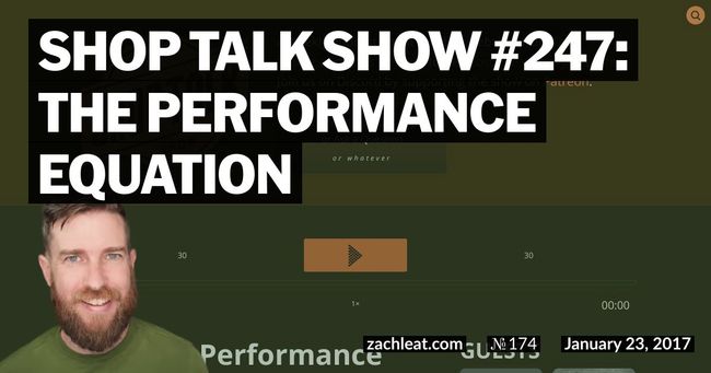 Shop Talk Show #247: The Performance Equation