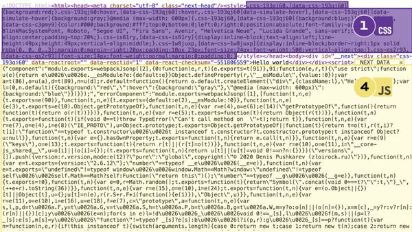 Next.js server-rendered HTML output with one stylesheet and four scripts