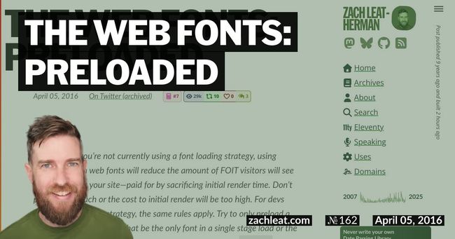 The Web Fonts: Preloaded
