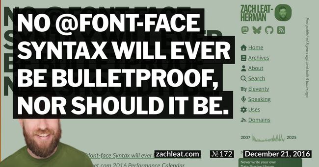 No @font-face Syntax will ever be Bulletproof, Nor Should It Be.