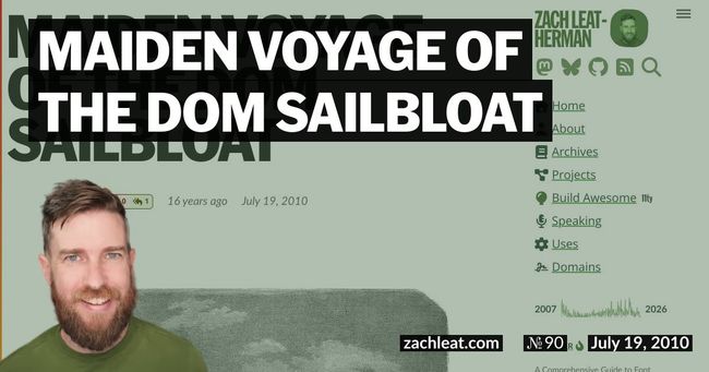 Maiden Voyage of the DOM Sailbloat