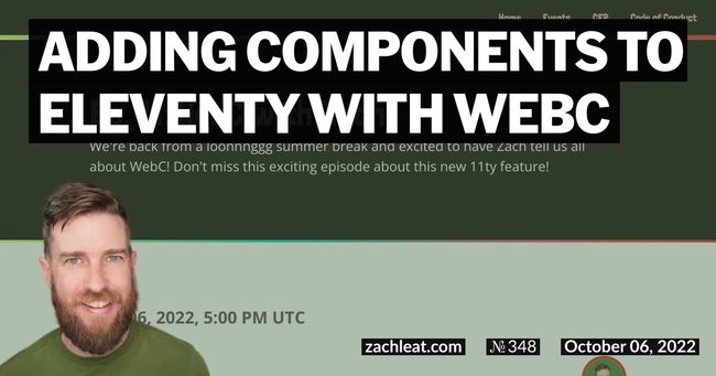Adding Components to Eleventy with WebC