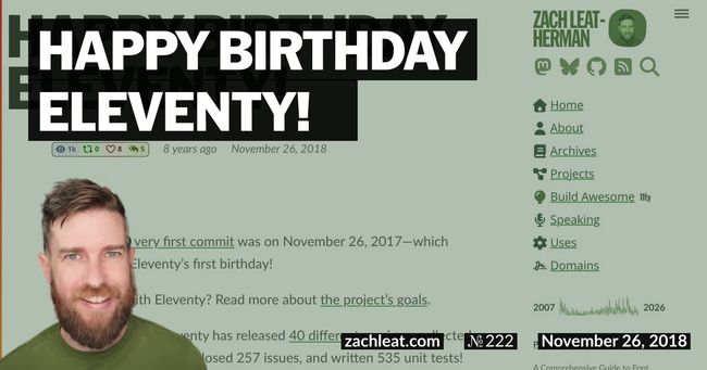 Happy Birthday Eleventy! 🎉