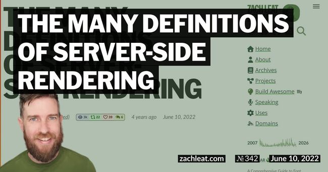 The many definitions of Server-Side Rendering