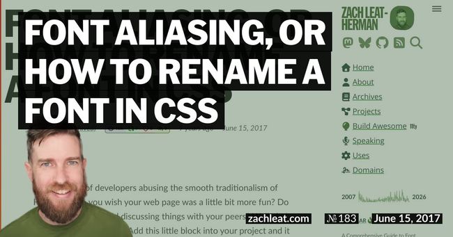 Font Aliasing, or How to Rename a Font in CSS