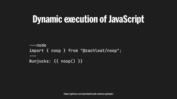 Node’s vm module is only stable for CommonJS code. Fine until you try to `import` something.