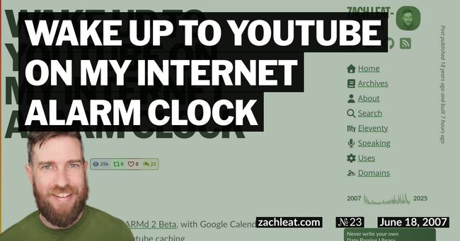 Wake up to YouTube on my Internet Alarm Clock