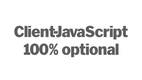 Client-JavaScript 100% optional