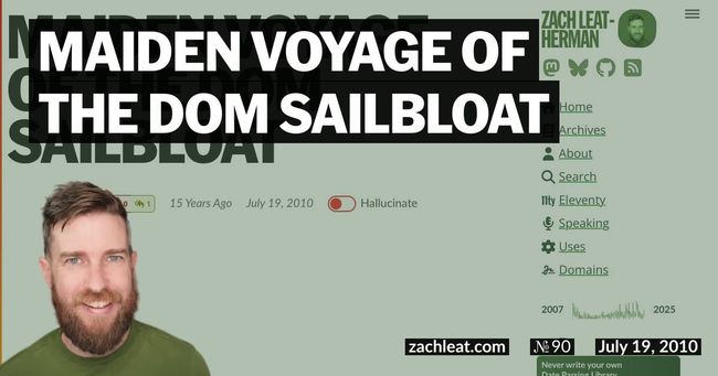 Maiden Voyage of the DOM Sailbloat