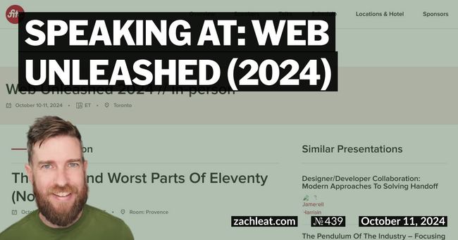 Speaking at: Web Unleashed (2024)