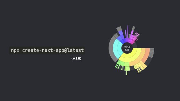 npx create-next-app@latest on v16, weighing in at 454.6 MB