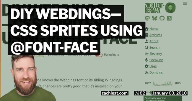 DIY Webdings—CSS Sprites using @font-face