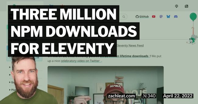Three Million npm Downloads for Eleventy