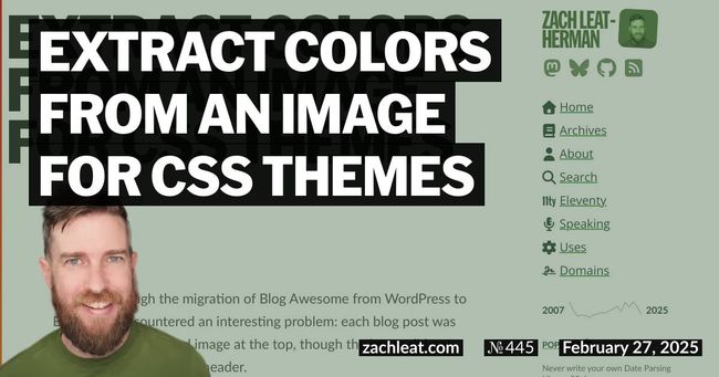 Extract Colors from an Image for CSS Themes