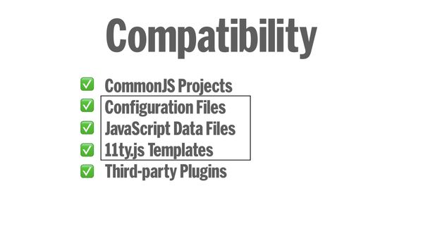 Our compatibility checklist for CommonJS projects is complete.