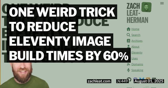One weird trick to reduce Eleventy Image Build Times by 60%