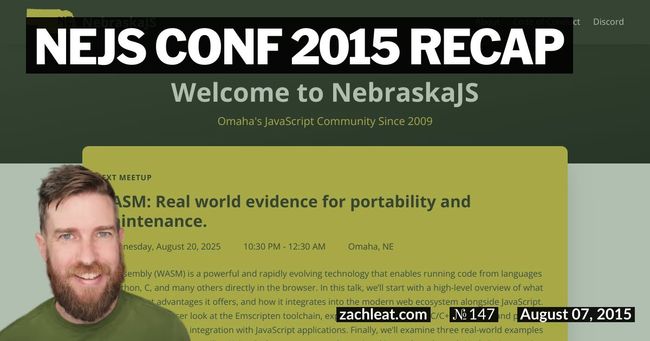 NEJS CONF 2015 Recap