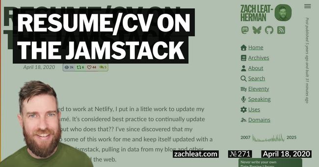 Resume/CV on the Jamstack