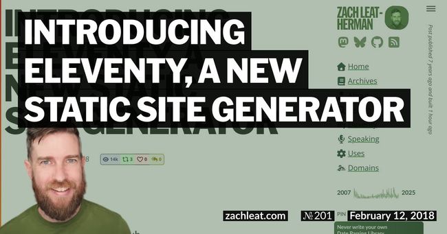 Introducing Eleventy, a new Static Site Generator