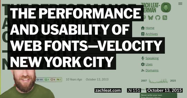 The Performance and Usability of Web Fonts—Velocity New York City