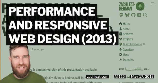 Performance and Responsive Web Design (2013)