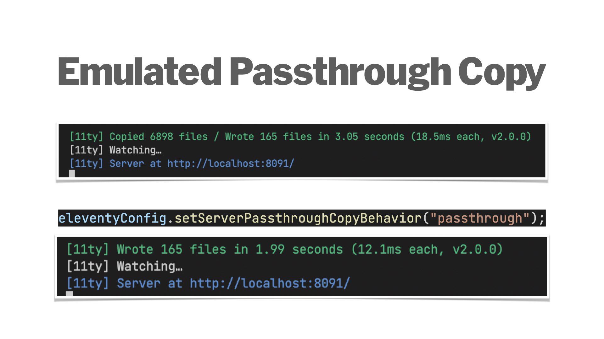 Emulated passthrough Copy: Copied 6898 files or skips all copy