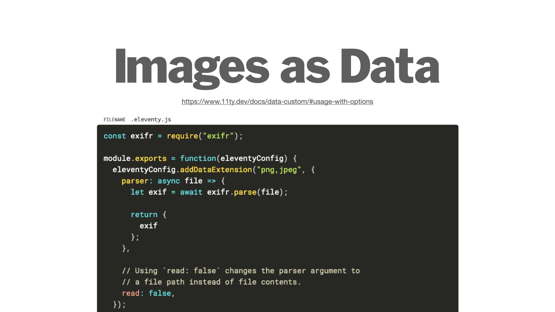 Images as Data: addDataExtension('png,jpeg')
