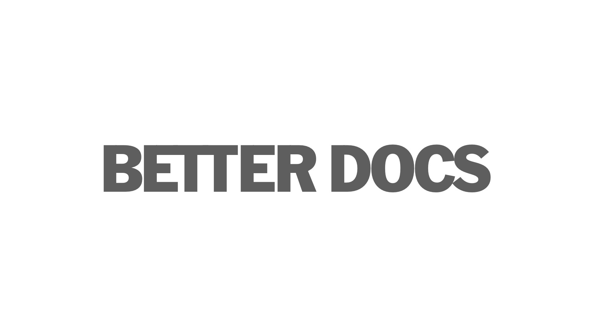 Better docs!