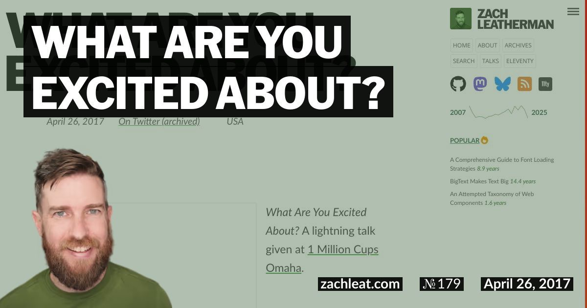 What Are You Excited About?