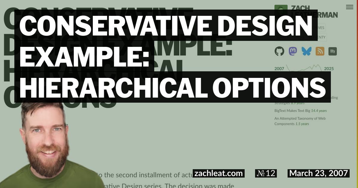 Conservative Design Example: Hierarchical Options