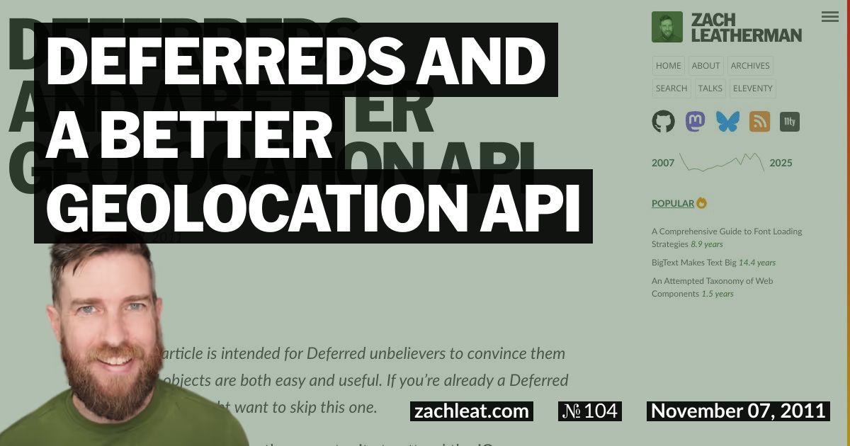 Deferreds and a Better Geolocation API