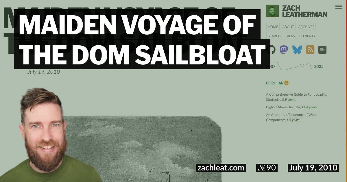 Maiden Voyage of the DOM Sailbloat