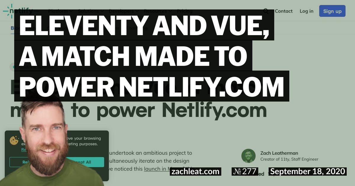 Eleventy and Vue, a match made to power Netlify.com