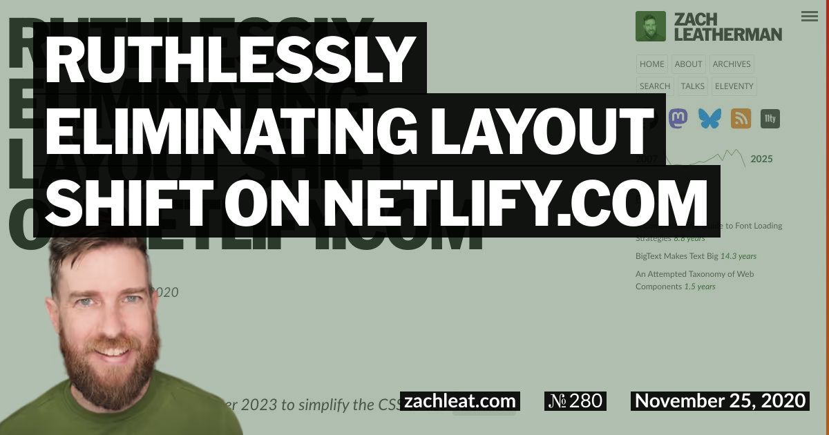 Ruthlessly Eliminating Layout Shift on netlify.com